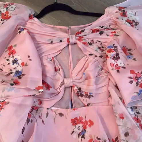 Carolina Herrera NWT CUTOUT BOW FRONT SILK A-LINE DRESS