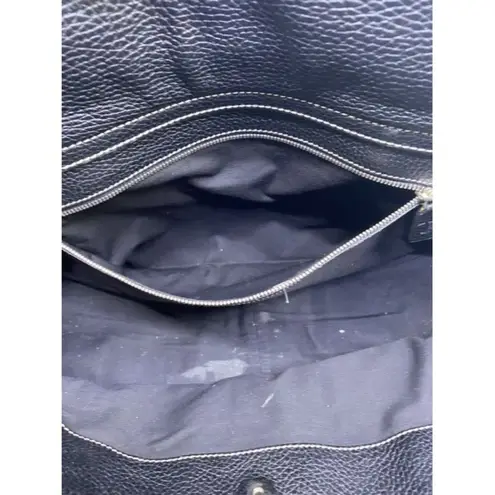 Tod's Drawstring Black Leather Shoulder Bag