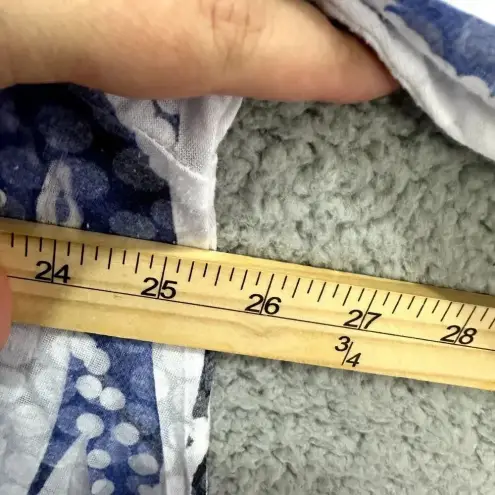 Vtg 90s tunic top womens 3X geometric artsy lagenlook asymmetrical hem fairy Blue