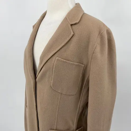 Talbots  Wool Jacket Single Breasted Button Down Patch Pockets Brown Womens 16