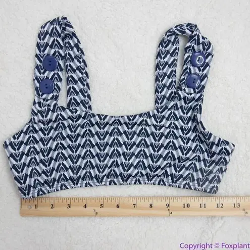 NEW Seea Free People Seea Georgia Surf Top navy mini chevron, S Blue