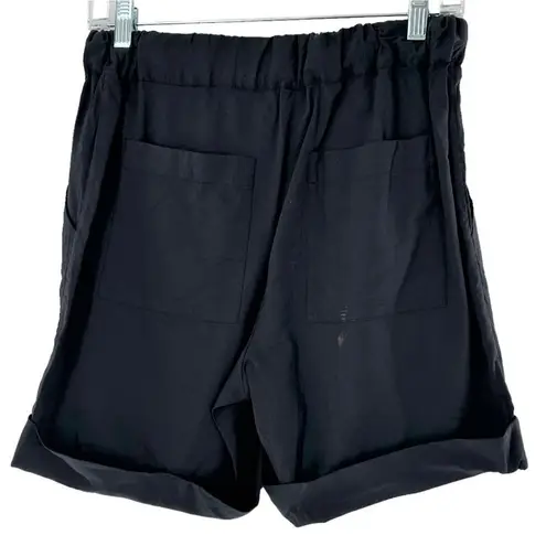 Chinti & Parker Black Rainbow Drawstring High Waist Shorts Size 2