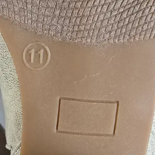 Very G Zane Cream Slouchy Cutout Sequin Lace Up Back Booties Size 11