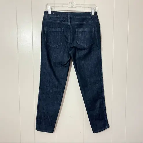 Coldwater Creek Jeans Women's Blue Denim Tuxedo Ankle Jeans Size 4P NWT