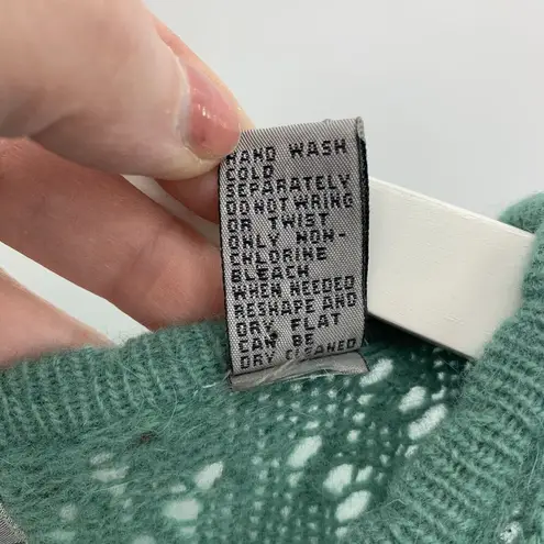 Allison Paige Size Lg Sweater Wool Angora Blend Long Sleeve Sage Green Women’s