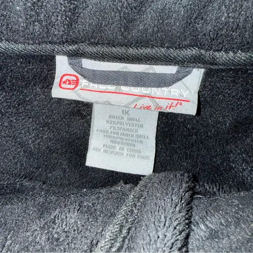 Free Country Women’s Charcoal Gray Softshell Jacket Faux Fur Lined Size 1X