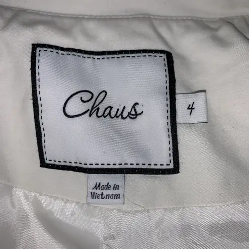 Chaus brand Chaus Empire Waist Lined Jacket Coat Cotton Spandex Cream Womens size 4