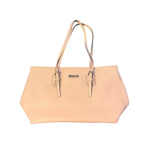 Dana Buchman Dusty Pink Tote Handbag L Faux Leather Shoulder Bag 9"x15" Stylish