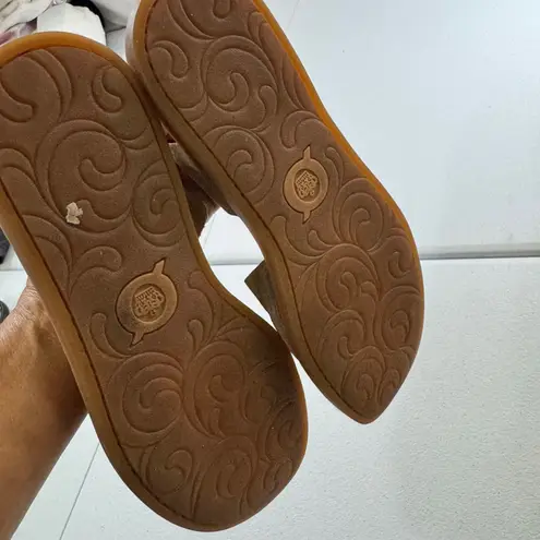 Born Suede Slingback Sandals Tan Comfort Casual Women Size 8