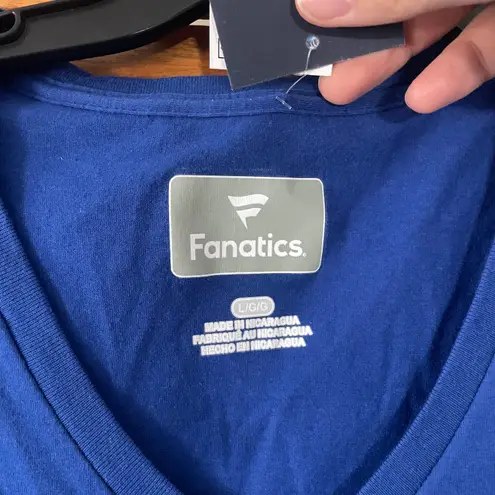 Fanatics NHL Women’s New York Rangers Local Slogan Blue V-Neck T-Shirt Sz L NWT