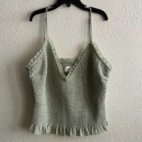 Aritzia Wilfred Tuberose Tank Sage Green Smocked Camisole L Size L