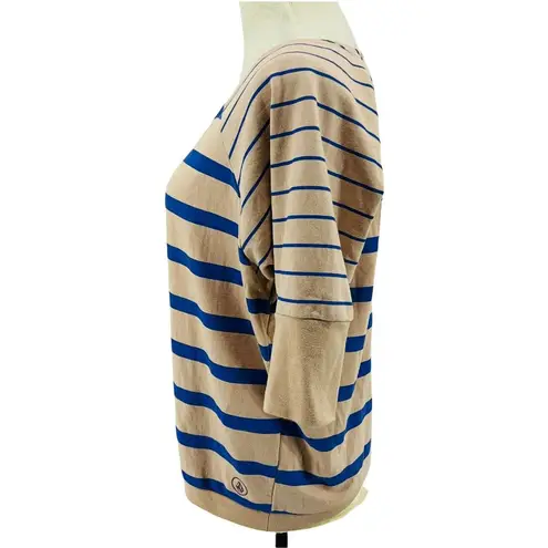 Volcom  Half Sleeve Striped Boat Neck Sweatshirt Womens Small