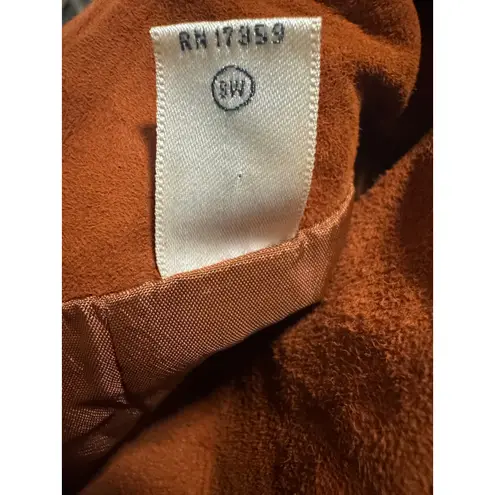 Ellen Tracy Vintage 80s-90s Linda Allard for Suede Pencil Skirt Rust Brown (10)