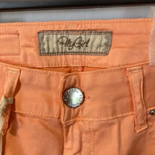 Fly Girl women's size 31 papaya skinny stretch trouser pants 29x30 30x30 31x30