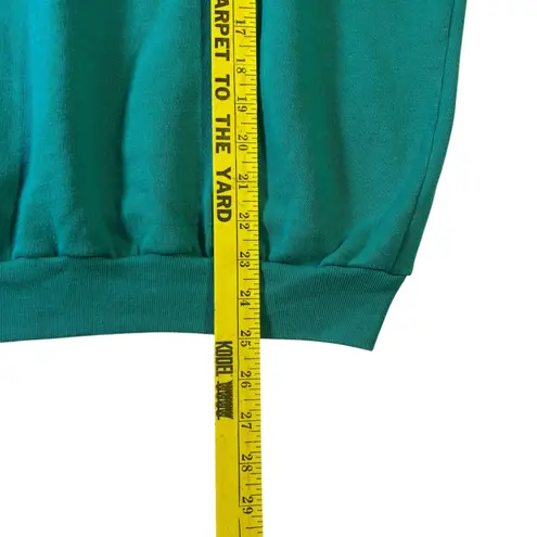 Vintage YOHANN Paris Sweatshirt Embroidered Emerald Green Womens Large