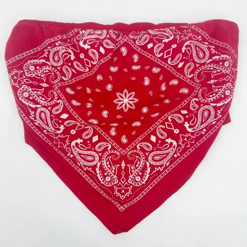 Fashion Magazine Womens Y2K Vintage 2000s Bandana Tube Top Paisley Print Size L