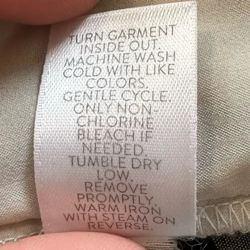 J. Jill Essential Cotton Stretch Gingham Pull On Pants, Size 8 Black