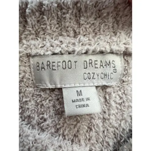 Barefoot Dreams CozyChic Beige Ribbed Knit Sweater Raglan Sleeves Womens Size M