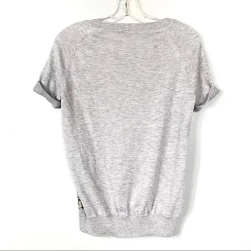 Storm Grey Snake Print Top Size 6 Gray