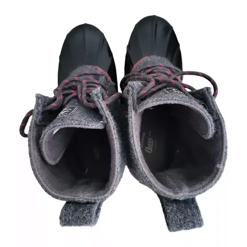 G.H. Bass &Co. GH Bass & Co Harlequin Duck Boots Womens 6 Gray Wool Lace Up Ankle Rain Outdoor