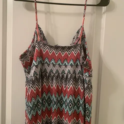 Women's Geometric Print Sleeveless Camisole Dress Size Unknown Pink