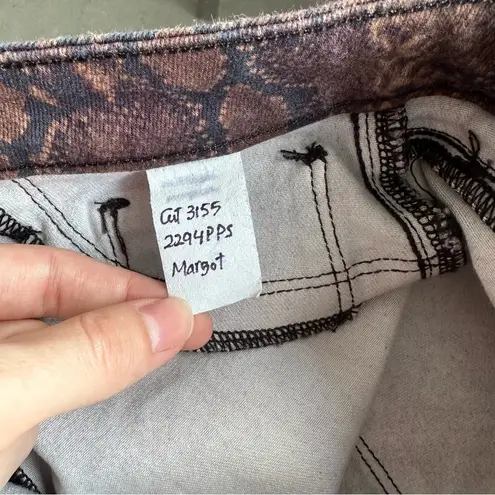 L'Agence L’AGENCE Margot High Rise Cropped Skinny Python Snake Print Jeans Brown 25 NWOT