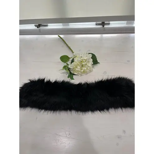Black Faux Fur Scarf Collar Neck Warmer Wrap Stole Fashion Accessory