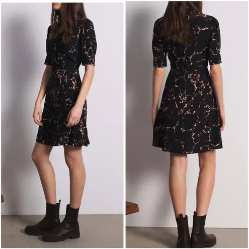 Ba&sh Megan Mini Shirt Dress in Black Multicolor