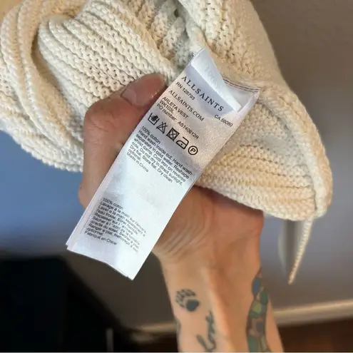 ALLSAINTS  Arleta Vest White Knit Sweater Tank