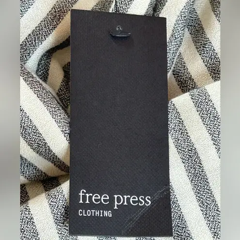 Free Press vertical striped wide leg boho coastal romper with ruffle detail XS