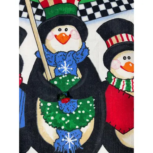 Vintage Handmade Penguin Christmas Vest Womens North Pole Reversible Holiday M/L Blue Size L