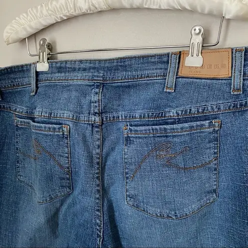 Fibers Jeans Barbara Lesser Neutral Casual Blue Womens Size 14 Wide Leg Classic Blue