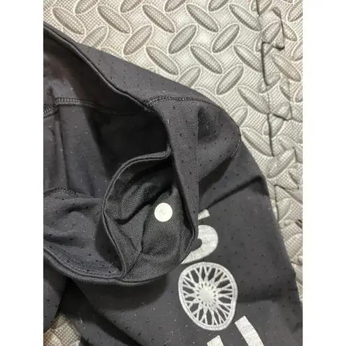 Lululemon Soulcycle x  Full Length Black‎ Leggings Perforated Womens Size 2