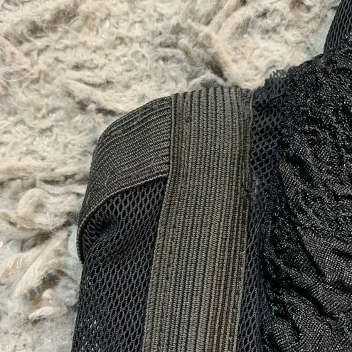 Vintage Breathless 90s black sheer mesh panel corset halter top sz L Size L