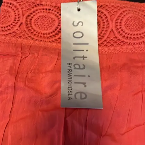 Solitaire by Ravi Khosla long skirt in orange/red in large. NWT