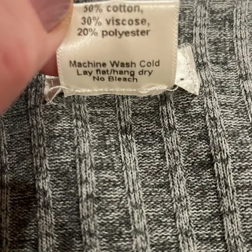 Heather brushed grey ribbed poncho cape wrap layering large open front scarf Gray Size undefined