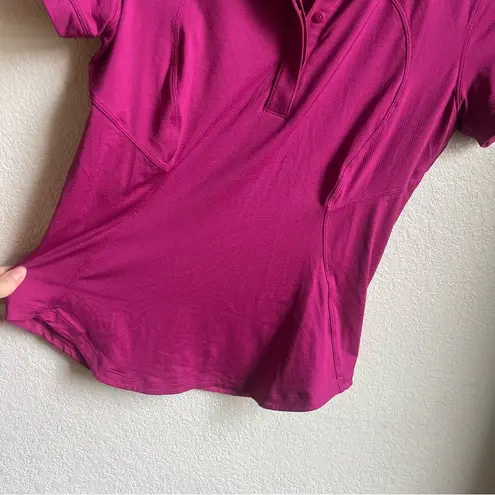 Lululemon  Quick-Drying Short Sleeve Polo Shirt
Magenta Purple