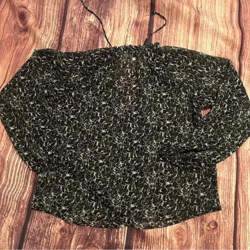 Peyton Jensen Women’s  Black White Blouse Size M