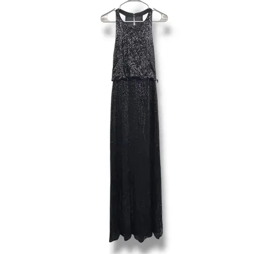Jenny Yoo Jenny Yoo Jules Sequin Gown Size 10 Black Blouson Formal Evening Wedding