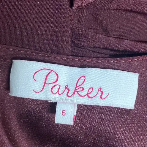 Parker 
Nancy Long-Sleeve Ruffle
Combo Mini Dress Size 6