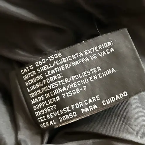 Jacqueline Ferrar Jacqueline Ferrar Black Leather Jacket Women's Large Belted