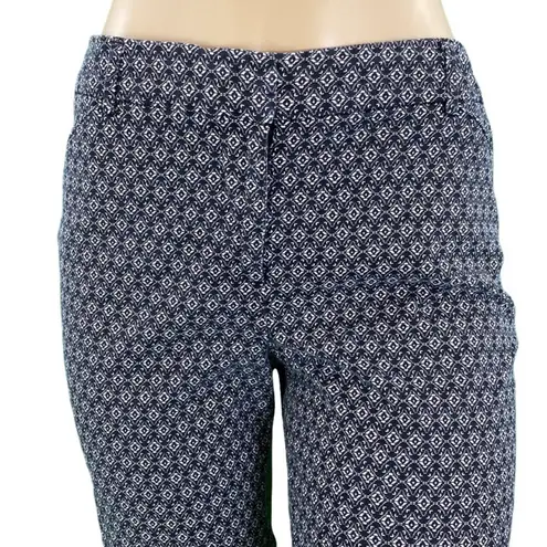 Zac and Rachel Black and White Diamond Print Slim Fit Dressy Ankle Pants