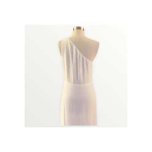 Reformation  Evelyn Dress Maxi Gown Ivory Chiffon One Shoulder Asymmetrical 8 NWT