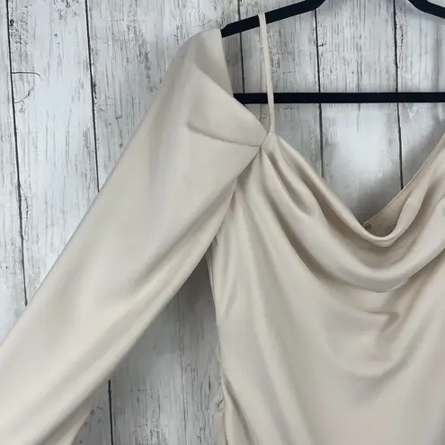 Ever New Melbourne Dress Sz 6 Cream Off Shoulder Sleeve Mini Shift Party Formal