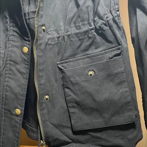 EDEN SOCIETY Holly Contrast Hood Cargo Jacket Black