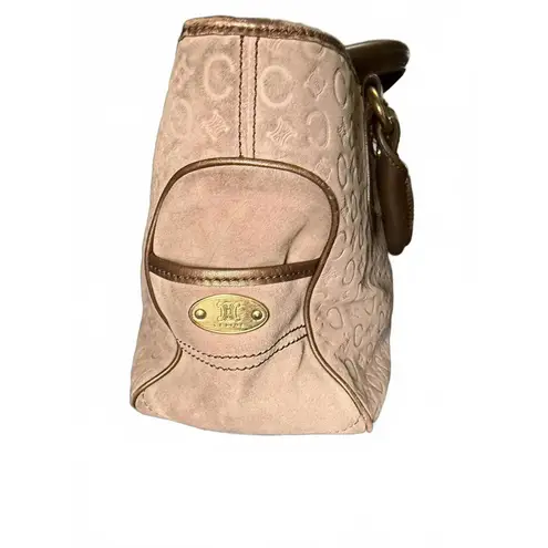 CELINE Tan Suede and Leather Boogie Bag