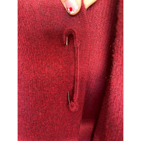 margaret o'leary Hooded Cashmere Wrap Sweater Sz XS Red Fairytale Cozy