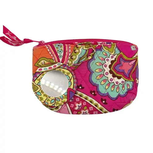 Vera Bradley ‎ Mirror Cosmetic Bag Pink Swirls