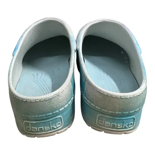 Dansko Kane Tie Dye Molded Slip-On Clogs Size 6.5-7 Blue Purple Comfort Shoes