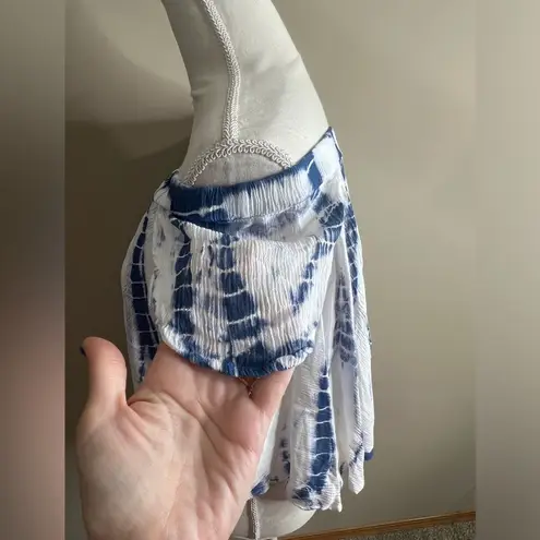 PPLA NWT clothing .com blue tye dye off the shoulder top size medium